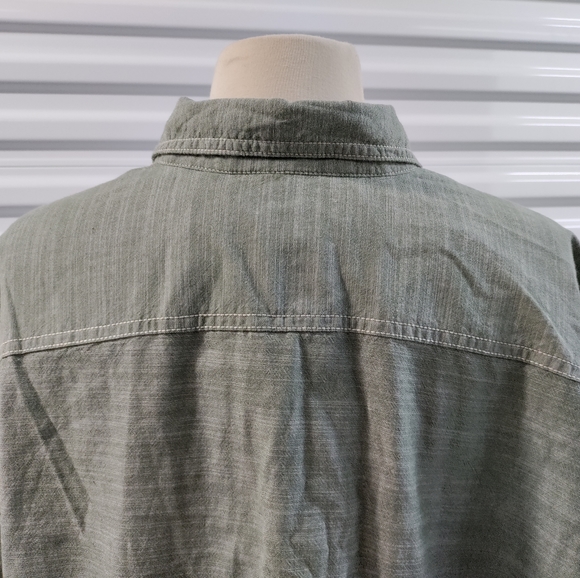 Woolrich | Green Button Down Short Sleeve Shirt men's Size XXL - Picture 14 of 14